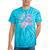 Frutiger Aero Y2K Chrome Phone Butterfly Tie-Dye T-Shirts Turquoise Tie-Dye