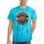 Hotrod Custom Car Automotive Nostalgia Distressed Tie-Dye T-Shirts Turquoise Tie-Dye