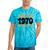 Limited 1970 Edition Retro Vintage 70s Nostalgia Premium Tie-Dye T-Shirts Turquoise Tie-Dye