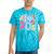 I Love 70's Retro Style Nostalgia Vibe 1970's Party Premium Tri-Blend Tie-Dye T-Shirts Turquoise Tie-Dye