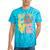 Peace Sign Love Groovy Vibes Costume Nostalgia 1980s Fashion Tie-Dye T-Shirts Turquoise Tie-Dye