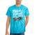 Please Be Patient I'm From The 1900s Vintage Tech Graphic Raglan Baseball Tee Tie-Dye T-Shirts Turquoise Tie-Dye