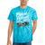 Please Be Patient I'm From The 1900s Vintage Tech Graphic Tie-Dye T-Shirts Turquoise Tie-Dye