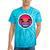 Retro 80s Synthwave Sunset & Palm Trees Retro Nostalgia 80s Tie-Dye T-Shirts Turquoise Tie-Dye