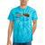Retro Nostalgia 1980s Love Graphic Tie-Dye T-Shirts Turquoise Tie-Dye