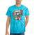 Retro Old Cassette Tape Cartoon With Walker Nostalgia Tie-Dye T-Shirts Turquoise Tie-Dye