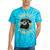 Retro Phone Never Forget Nostalgia Vintage Raglan Baseball Tee Tie-Dye T-Shirts Turquoise Tie-Dye