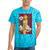 Retro Pop Art Vintage Style Blonde Psychedelic 50s Nostalgia Tie-Dye T-Shirts Turquoise Tie-Dye