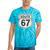 Retro Route 67 Highway Sign Vintage Road Nostalgia Premium Tri-Blend Tie-Dye T-Shirts Turquoise Tie-Dye
