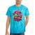 Retro Graphic Print With a Touch Of Nostalgia Tie-Dye T-Shirts Turquoise Tie-Dye Retro Graphic Print With a Touch Of Nostalgia Tie-Dye T-Shirts Turquoise Tie-Dye
