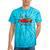 Tis The Season Holiday Nostalgia Red Truck Tie-Dye T-Shirts Turquoise Tie-Dye