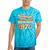 Vintage 1970 Birthday Retro Style 70's Born Nostalgia Outfit Premium Tri-Blend Tie-Dye T-Shirts Turquoise Tie-Dye