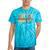 Vintage 1970 Birthday Retro Style 70's Born Nostalgia Party Premium Tri-Blend Tie-Dye T-Shirts Turquoise Tie-Dye
