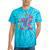 Vintage 80s Costume Nostalgia 1980s Fashion Cute Girls Women Tie-Dye T-Shirts Turquoise Tie-Dye