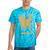 Yk2 Cat With Tomboy Tail 90s Nostalgia Downtown Indie Tie-Dye T-Shirts Turquoise Tie-Dye