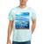 Frutiger Aero Aesthetic Tech Ocean Underwater Fishes Tie-Dye T-Shirts Mint Tie-Dye