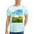 Frutiger Aero Aesthetic Tech Scenery Fishes Sunflower Raglan Baseball Tee Tie-Dye T-Shirts Mint Tie-Dye