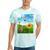 Frutiger Aero Aesthetic Tech Scenery Fishes Sunflower Tie-Dye T-Shirts Mint Tie-Dye