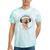 Frutiger Aero Cat Wearing Headphones Bubble 2000s Gen-Z Meme Tie-Dye T-Shirts Mint Tie-Dye