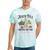 Holiday Scene Nostalgia North Pole Tree Farm Merry Christmas Tie-Dye T-Shirts Mint Tie-Dye