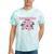 Nostalgia 80s 90s Retro Style Graphics Rose Pink Flower Tie-Dye T-Shirts Mint Tie-Dye