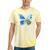 Frutiger Aero Aesthetic Butterfly Computer Fishes Scenery Tie-Dye T-Shirts Yellow Tie-Dye