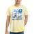 Frutiger Aero Aesthetic Tech Great Wave Of Kanagawa Fishes Raglan Baseball Tee Tie-Dye T-Shirts Yellow Tie-Dye