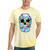 Frutiger Aero Aesthetic Tech Skull Computer Fishes Tie-Dye T-Shirts Yellow Tie-Dye