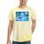 Frutiger Aero Dolphin Sunset Ocean With Palm Trees Y2k Premium Tie-Dye T-Shirts Yellow Tie-Dye