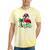 Nostalgia Holiday Tees -Adult Christmas Flamingo Small Short Sleeve Crew Neck Cotton Polyester Lightweight Ribbed Cuff Winter Tie-Dye T-Shirts Yellow Tie-Dye