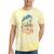 Vintage Locomotive Nostalgia Railroad Stars Tie-Dye T-Shirts Yellow Tie-Dye