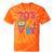 70s Retro Style Roller Skate Cassette Music Nostalgia Tie-Dye T-Shirts Orange Tie-Dye