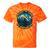 8-Bit Gamer Birder Blue Jay Arcade Nostalgia Nature Tie-Dye T-Shirts Orange Tie-Dye