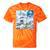 Frutiger Aero Aesthetic Tech Great Wave Of Kanagawa Fishes Raglan Baseball Tee Tie-Dye T-Shirts Orange Tie-Dye