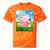 Frutiger Aero Aesthetic Tech Kawaii Strawberry Milk Fishes Tie-Dye T-Shirts Orange Tie-Dye