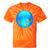Frutiger Aero Aesthetic Tech Orb Fishes Tie-Dye T-Shirts Orange Tie-Dye