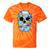 Frutiger Aero Aesthetic Tech Skull Computer Fishes Tie-Dye T-Shirts Orange Tie-Dye