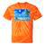 Frutiger Aero Beach Y2k Aesthetic Palm Tree Sand Ocean Tie-Dye T-Shirts Orange Tie-Dye