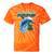 Frutiger Aero Splashy Dolphin Y2k Aesthetic Graphic Tie-Dye T-Shirts Orange Tie-Dye