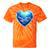 Frutiger Aero Y2K Heart Tie-Dye T-Shirts Orange Tie-Dye