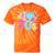 I Love 70's Retro Style Nostalgia Vibe 1970's Party Premium Tri-Blend Tie-Dye T-Shirts Orange Tie-Dye
