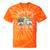 North Pole Tree Farm Merry Christmas Holiday Scene Nostalgia Tie-Dye T-Shirts Orange Tie-Dye