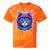 Retro 80s Cat In Space Suit Nostalgia Cat Vintage Astronaut Tie-Dye T-Shirts Orange Tie-Dye