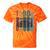 Retro Nineties Style Audio Tape Nostalgia Year 1990 Premium Tri-Blend Tie-Dye T-Shirts Orange Tie-Dye
