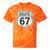 Retro Route 67 Highway Sign Vintage Road Nostalgia Premium Tri-Blend Tie-Dye T-Shirts Orange Tie-Dye
