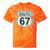 Retro Route 67 Highway Sign Vintage Road Nostalgia Tie-Dye T-Shirts Orange Tie-Dye
