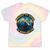 8-Bit Gamer Birder Blue Jay Arcade Nostalgia Nature Tie-Dye T-Shirts Hazy Rainbow Tie-Dye