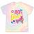 80's Girl Roller Skates Skating Eighties 1980s Nostalgia Tie-Dye T-Shirts Hazy Rainbow Tie-Dye