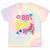 80's Girl Roller Skates Skating Eighties 1980s Nostalgia Tie-Dye T-Shirts Hazy Rainbow Tie-Dye