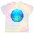 Frutiger Aero Aesthetic Tech Orb Fishes Raglan Baseball Tee Tie-Dye T-Shirts Hazy Rainbow Tie-Dye
